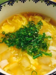 ベーコンと玉ねぎ・人参のかきたま汁-レシピのメイン写真
