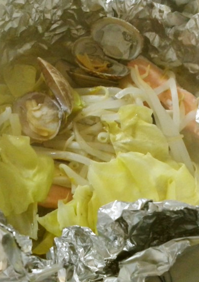 鮭とあさり、野菜のホイル蒸し-レシピのメイン写真