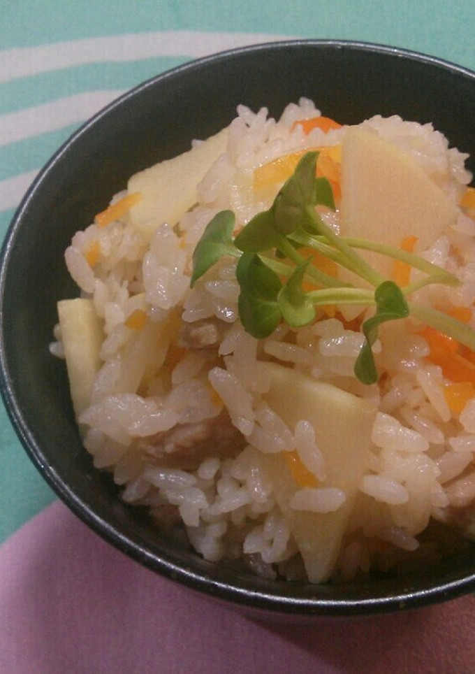 筍とかしわの炊き込みご飯-レシピのメイン写真