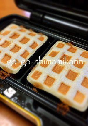 ランチパックをワッフルメーカーで焼く-レシピのメイン写真