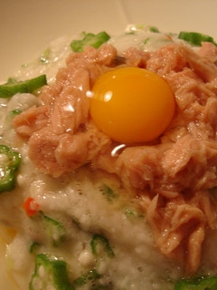 中華風☆オクラととろろの冷製稲庭うどん-レシピのメイン写真