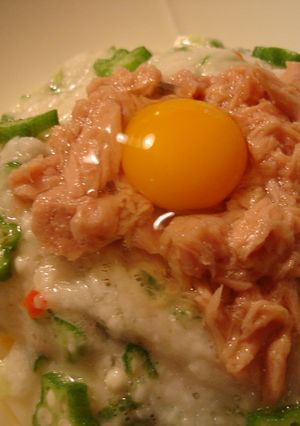 中華風☆オクラととろろの冷製稲庭うどん-レシピのメイン写真