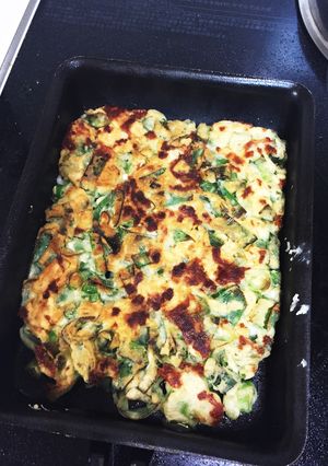 ねぎ！チーズ！大量消費の、チヂミもどき-レシピのメイン写真