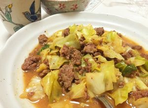 ひき肉とキャベツのピリ辛味噌炒め-レシピのメイン写真