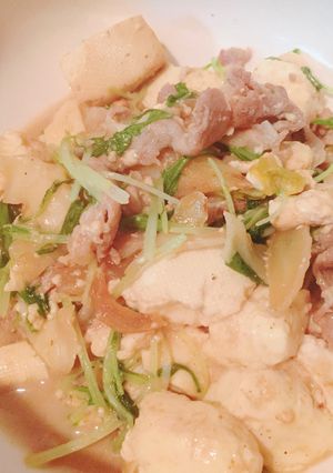 豆腐★豚肉と水菜と豆腐のすき煮-レシピのメイン写真