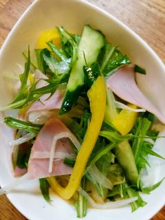 水菜とロースハムのマリネサラダ-レシピのメイン写真