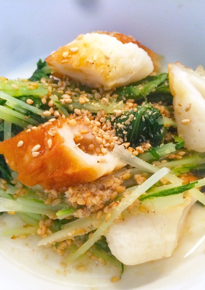 ちくわと水菜のごま煮-レシピのメイン写真