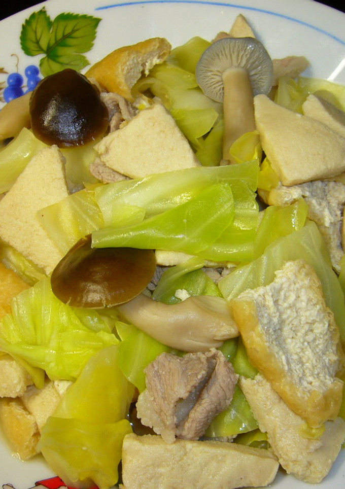 キャベツと凍み豆腐としめじの煮浸し-レシピのメイン写真