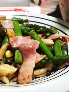 アスパラとベーコンのバター醤油炒め-レシピのメイン写真