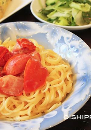 太陽の恵みフルーツトマトクリームパスタ-レシピのメイン写真