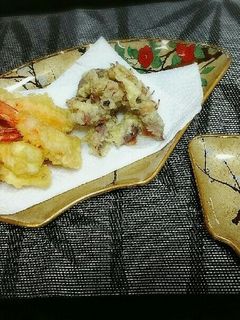 海老の天ぷらとホタルイカの天ぷら-レシピのメイン写真