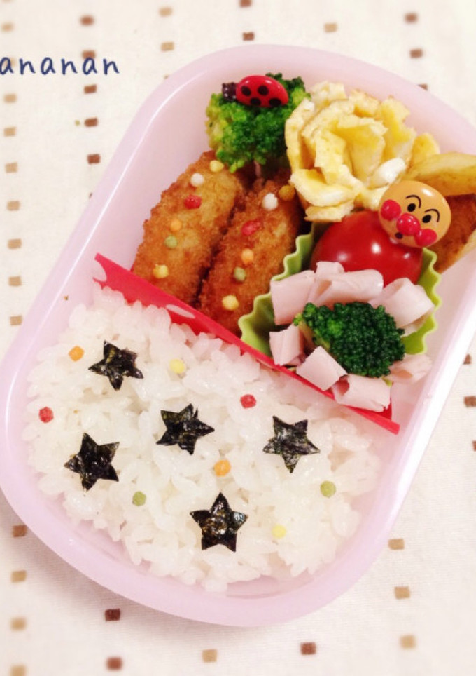 幼稚園 年少 星とお花の簡単弁当-レシピのメイン写真