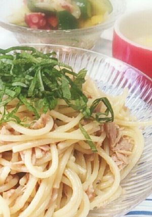 ランチに簡単♪ 梅しそツナパスタ-レシピのメイン写真