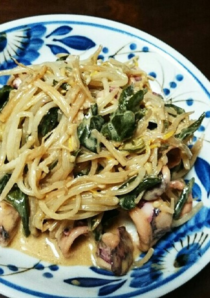 【簡単】もやしとイカのオイマヨ炒め-レシピのメイン写真