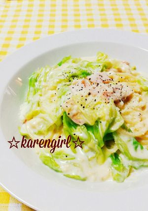 ☆キャベツベーコンのクリームパスタ☆-レシピのメイン写真