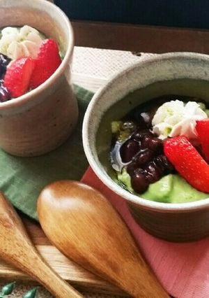 マショマロで作る簡単抹茶豆乳ムース❗-レシピのメイン写真