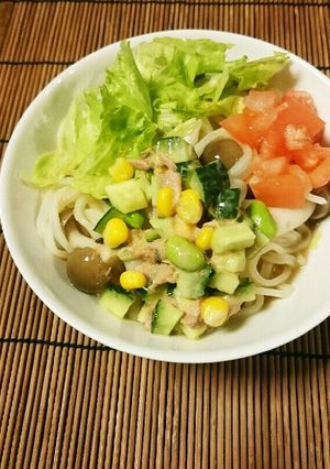 まるごとトマトごまドレサラダうどん-レシピのメイン写真