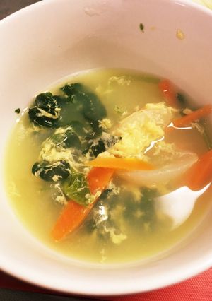 ほうれん草卵スープ-レシピのメイン写真