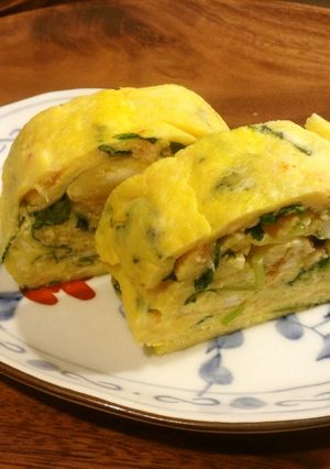 カニ缶と三つ葉の卵焼き-レシピのメイン写真