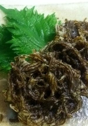 美味！昆布茶入り・もずくの天ぷら-レシピのメイン写真