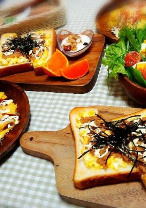 カフェ風　和風ツナマヨトースト-レシピのメイン写真