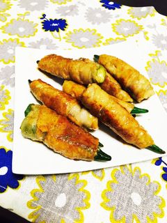 オクラ♡肉巻き♡生姜焼き-レシピのメイン写真