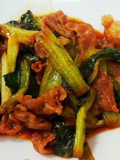 牛肉と小松菜のウスター醤油炒め-レシピのメイン写真
