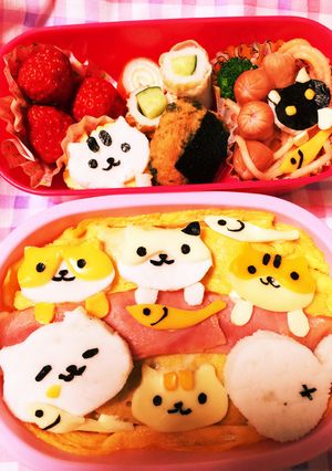 簡単お弁当♡ねこあつめキャラ弁遠足に♪-レシピのメイン写真