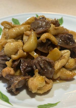 砂肝と鶏皮の香ばしニンニク炒め-レシピのメイン写真