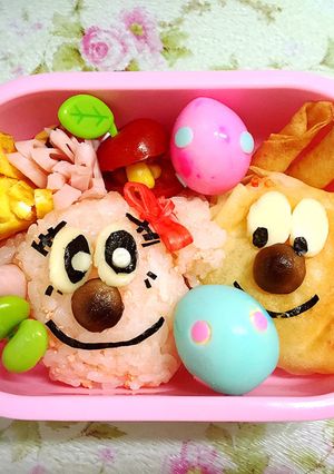 名犬チーズとレアチーズちゃん✽キャラ弁-レシピのメイン写真