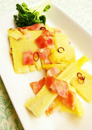 ☺筍とベーコンのペペロンチーノ風炒め☺-レシピのメイン写真