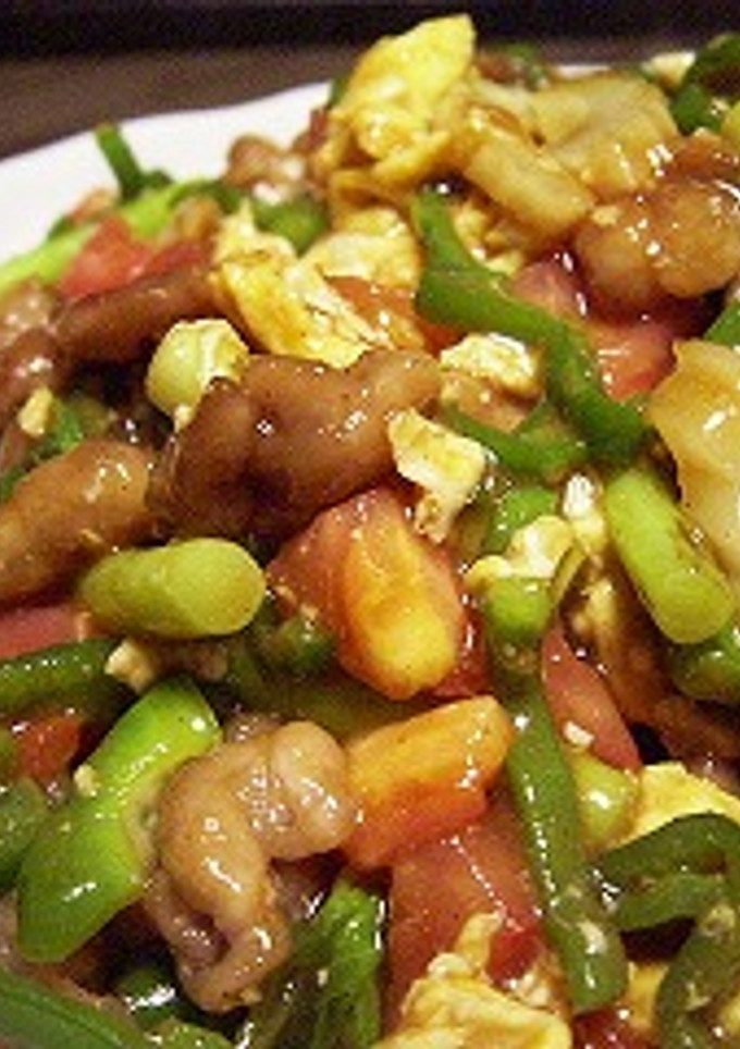 豚肉と夏野菜と卵の中華炒め-レシピのメイン写真