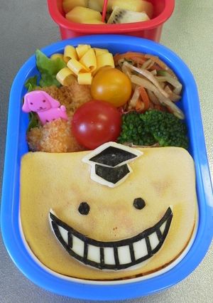 平面で簡単☆殺せんせーキャラ弁-レシピのメイン写真