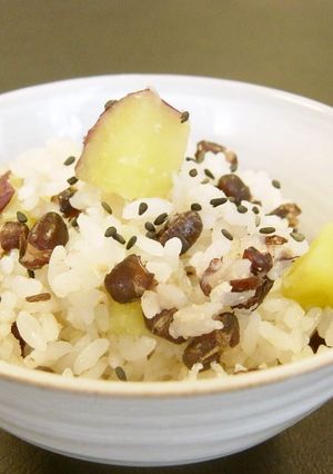 小豆とさつまいものごはん（精進料理）-レシピのメイン写真