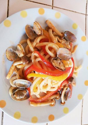 ☆余り物☆うどんのペペロンチーノ風-レシピのメイン写真