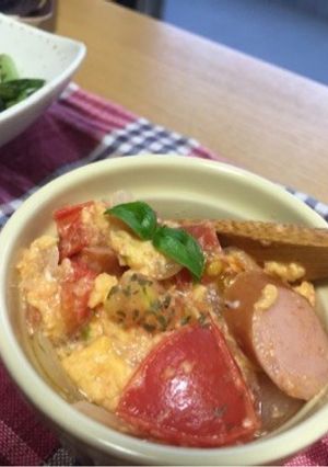 簡単！トマト炒め★材料4つ！-レシピのメイン写真