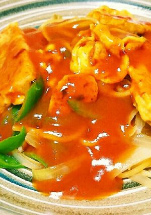 チキンピカタのあんかけスパ♪-レシピのメイン写真