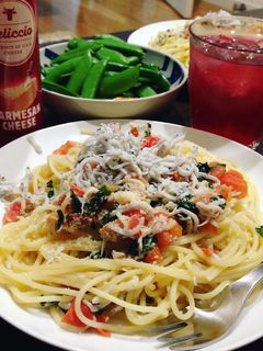 釜揚げしらすトマトのペペロンチーノパスタ-レシピのメイン写真