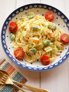 桜えびとそら豆のクリームパスタ-レシピのメイン写真