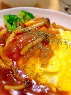ふわとろ卵のデミグラスソースオムライス-レシピのメイン写真