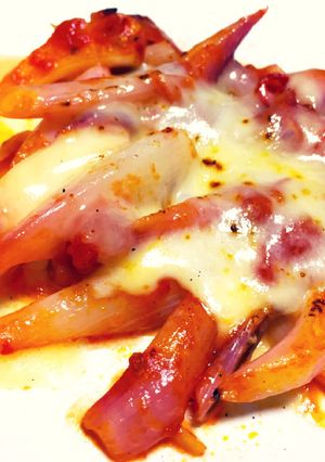 らっきょうのトマトソースチーズ焼き-レシピのメイン写真