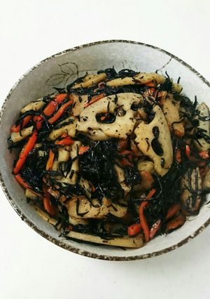 ひじきと蓮根の炒め煮-レシピのメイン写真