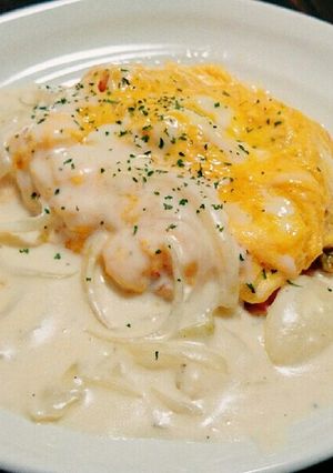 ｸﾘｰﾑｿｰｽのオムライス♡-レシピのメイン写真