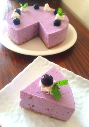 お豆腐のブルーベリーレアチーズケーキ-レシピのメイン写真