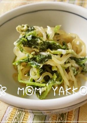 小鉢に☆大根葉と糸こんにゃくの卵とじ-レシピのメイン写真