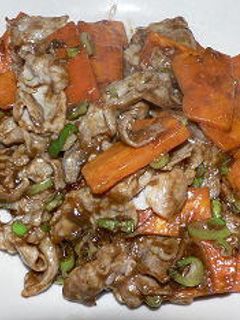 豚バラ肉とニンジンの回鍋肉風炒めもの-レシピのメイン写真
