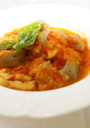 モツとこんにゃくのトマト煮込み-レシピのメイン写真