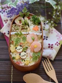 【キャラ弁】中華パンダ弁当-レシピのメイン写真
