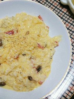 冷やご飯でカルボナーラ風リゾット-レシピのメイン写真
