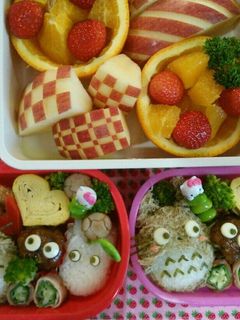 キャラ弁☆トトロまっくろくろすけ小トトロ-レシピのメイン写真